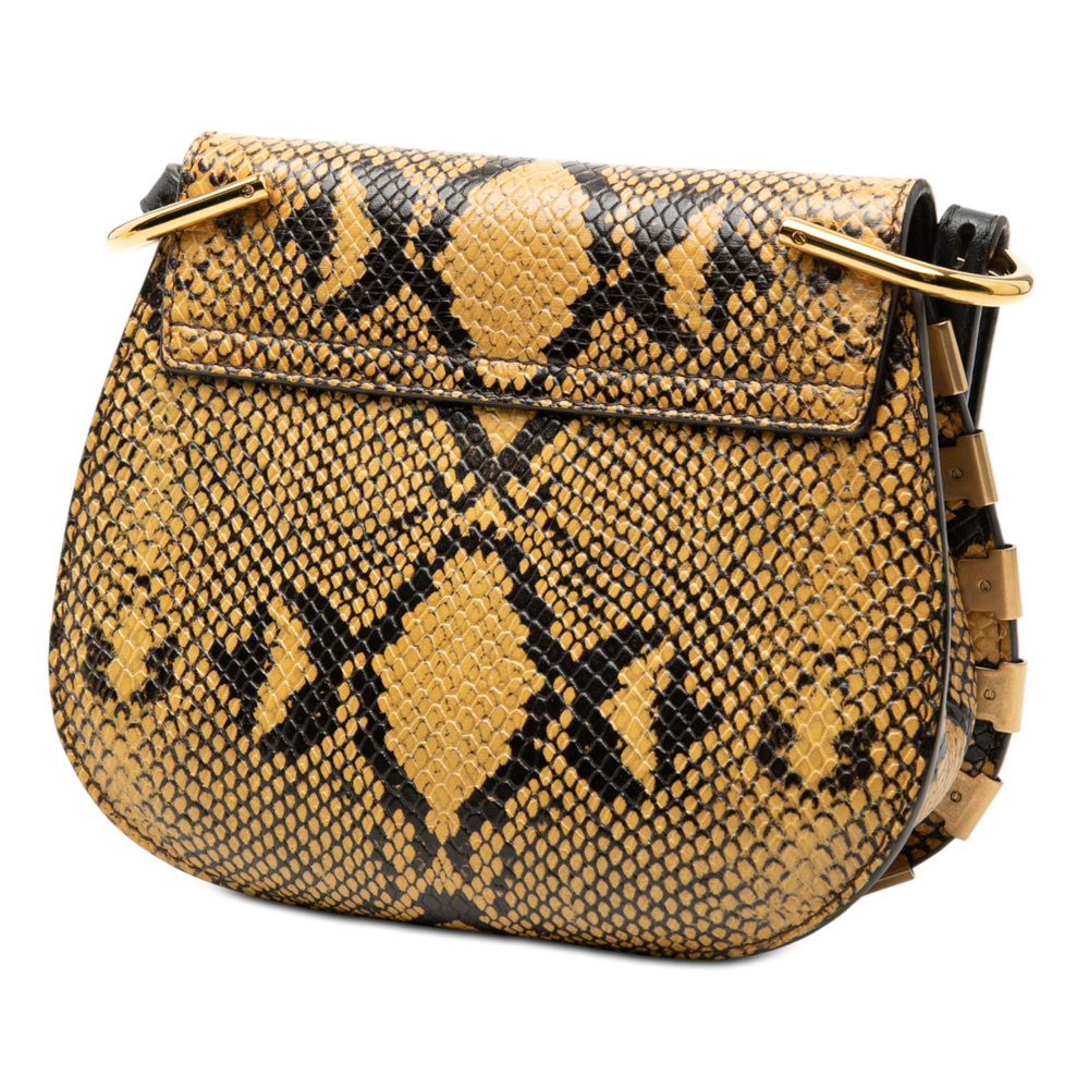 Pre-Loved Chlo Small Python Embossed Leather Drew… - image 2